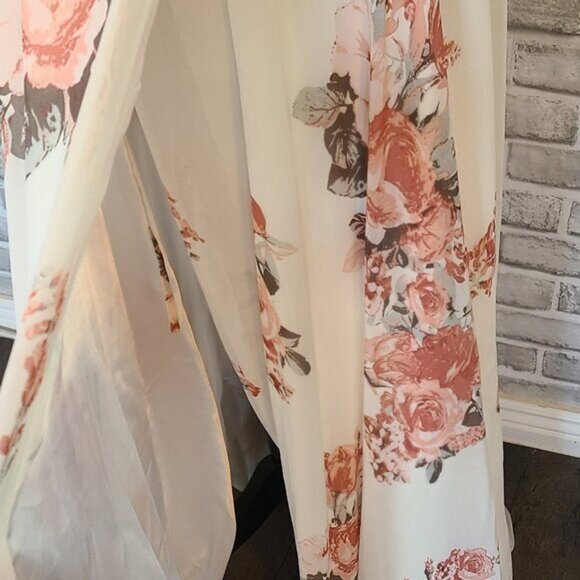 Lulus Floral Wrap Maxi Dress Elegant Wedding Guest Prom NEW XS Cottagecore - Picture 10 of 11